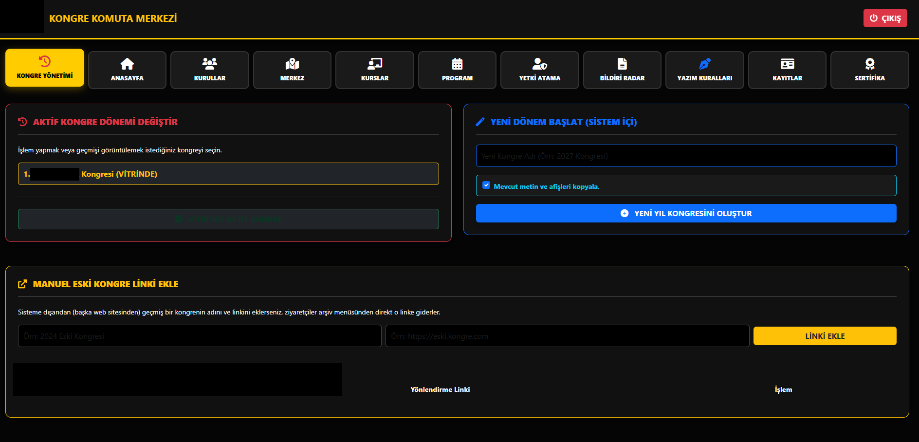 Akademik Kongre Arşivi ve Özet Tam Metin Bildiri Kitapçığı Veritabanı
